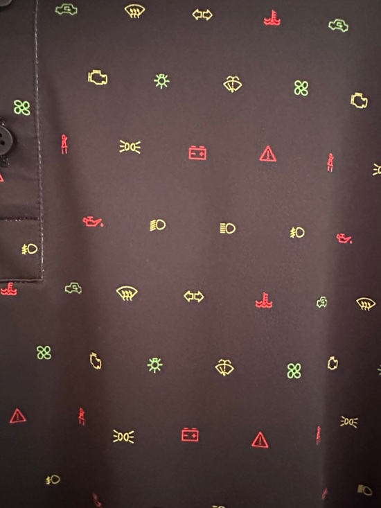 Fore Fathers Other - Fore Fathers Black Polo with Red & Green Engine Symbols